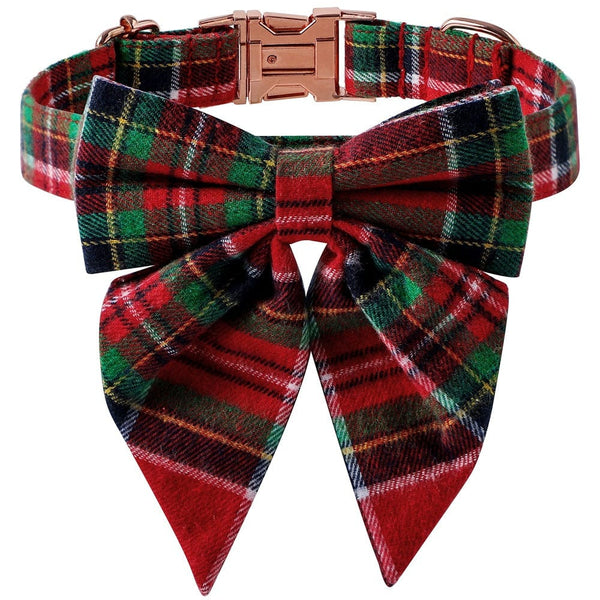 Pet Wiggles Accessories C / Small 30-40cm Holly Jolly Bow Collar
