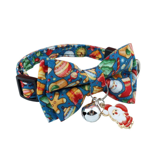 Pet Wiggles Accessories Festive / One size Christmas Series Bow Collar