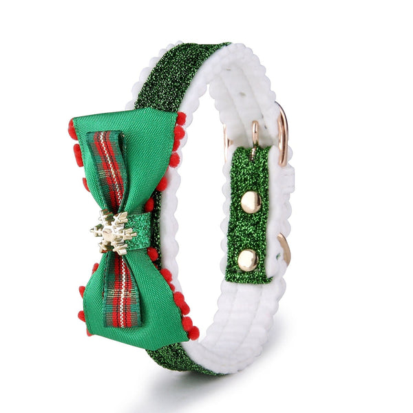 Pet Wiggles Accessories Green / One Size - 25-32cm Christmas Cat Collar