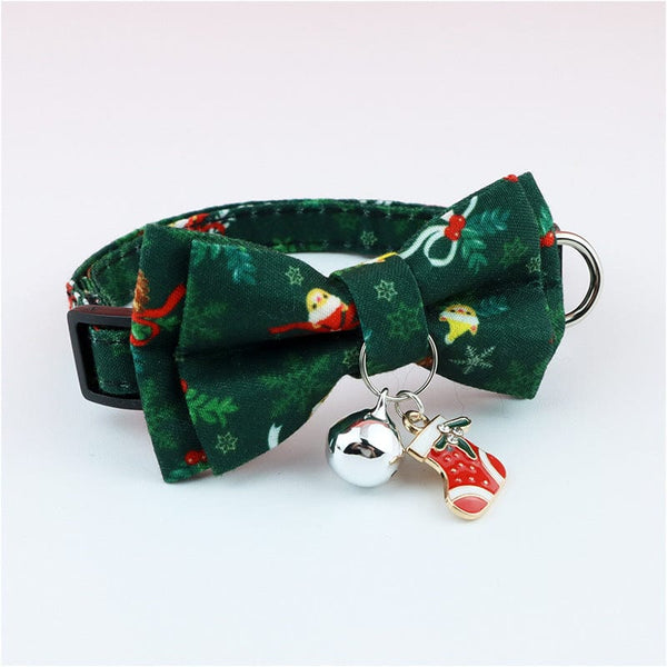 Pet Wiggles Accessories Green / One size Christmas Series Bow Collar