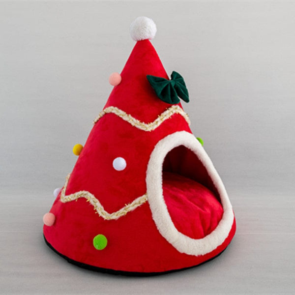 Pet Wiggles Accessories Red / Small Cosy Christmas Hat Nest