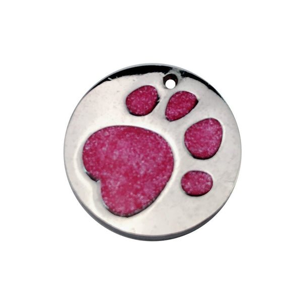 Pet Wiggles Accessories Rose Red / 25MM Paw Tag