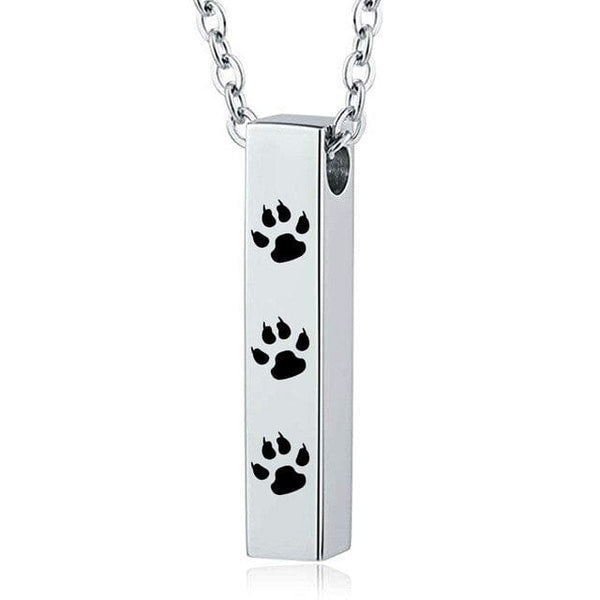 Pet Wiggles Accessories Stainless Steel Memorial Pet Ashes Necklace