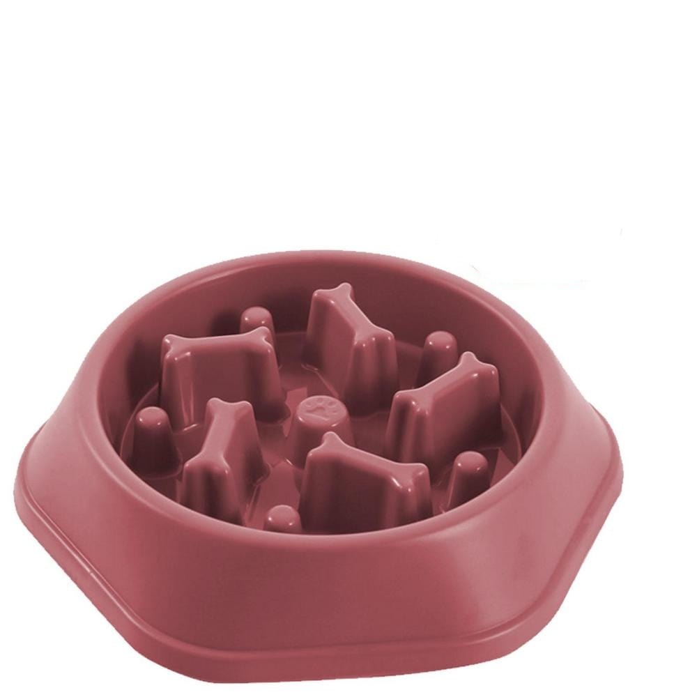 Pet Wiggles Bowls Pink Slow Feeding Bowl