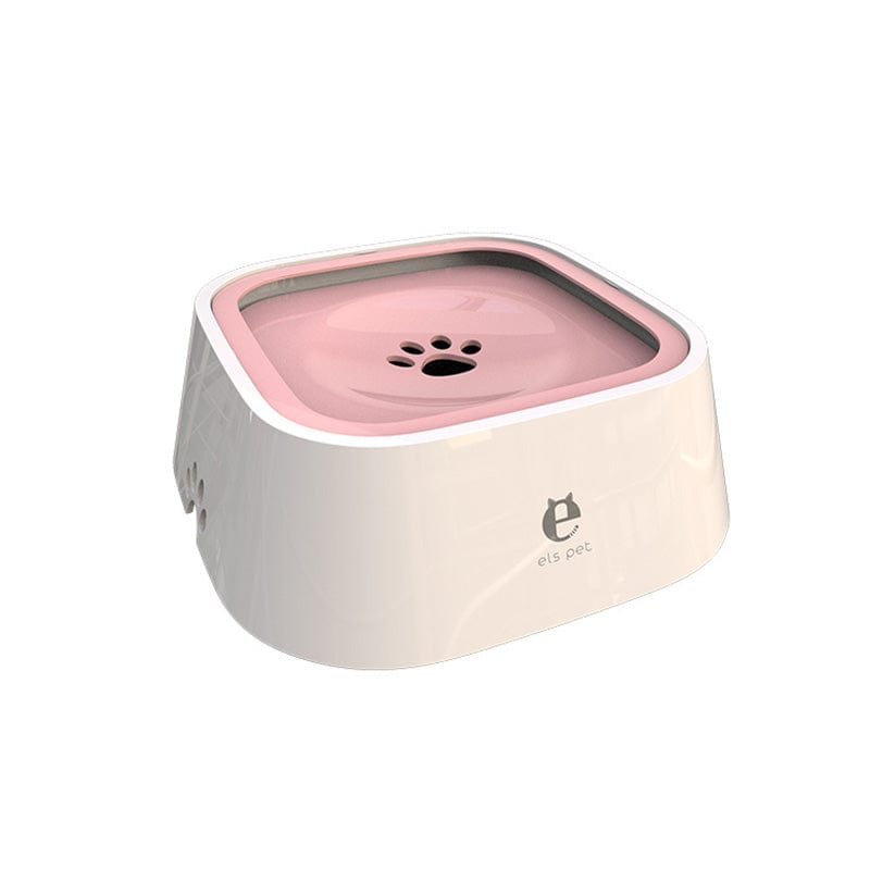 Pet Wiggles Bowls Pink Splash-Proof Floating Water Bowl