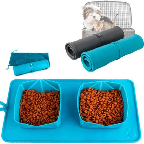 Pet Wiggles Bowls Portable Pet Feeding Set