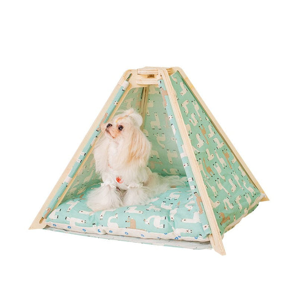 Pet Wiggles Cat Beds Green / Small Cat Tepee