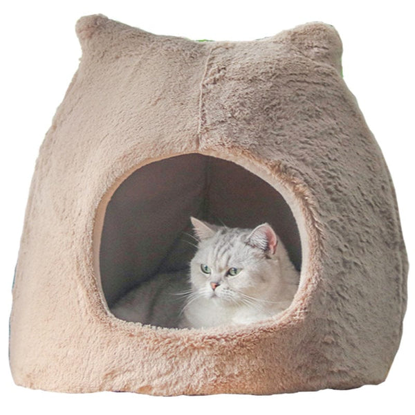 Pet Wiggles Cat Beds Khaki Removable and Washable Cat Bed