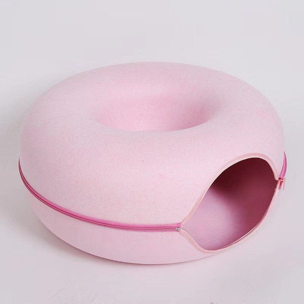 Pet Wiggles Cat Beds Pink / 50cm x 20cm 2-in-1 Cat Interactive Tunnel