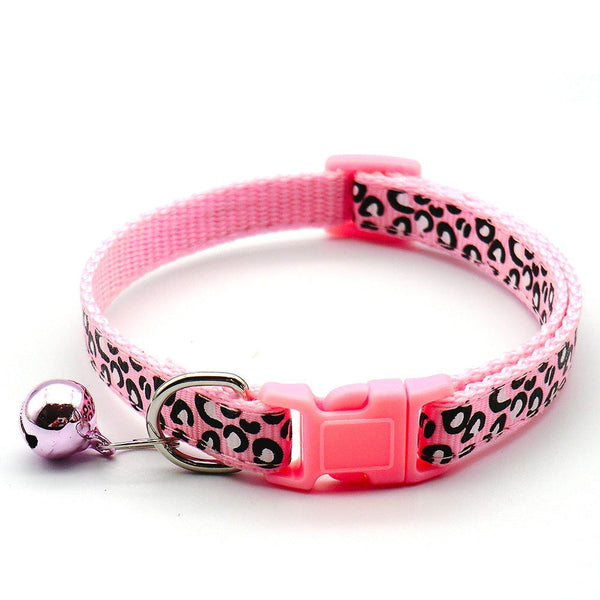 Pet Wiggles Cat Collars Pink Leopard Collar