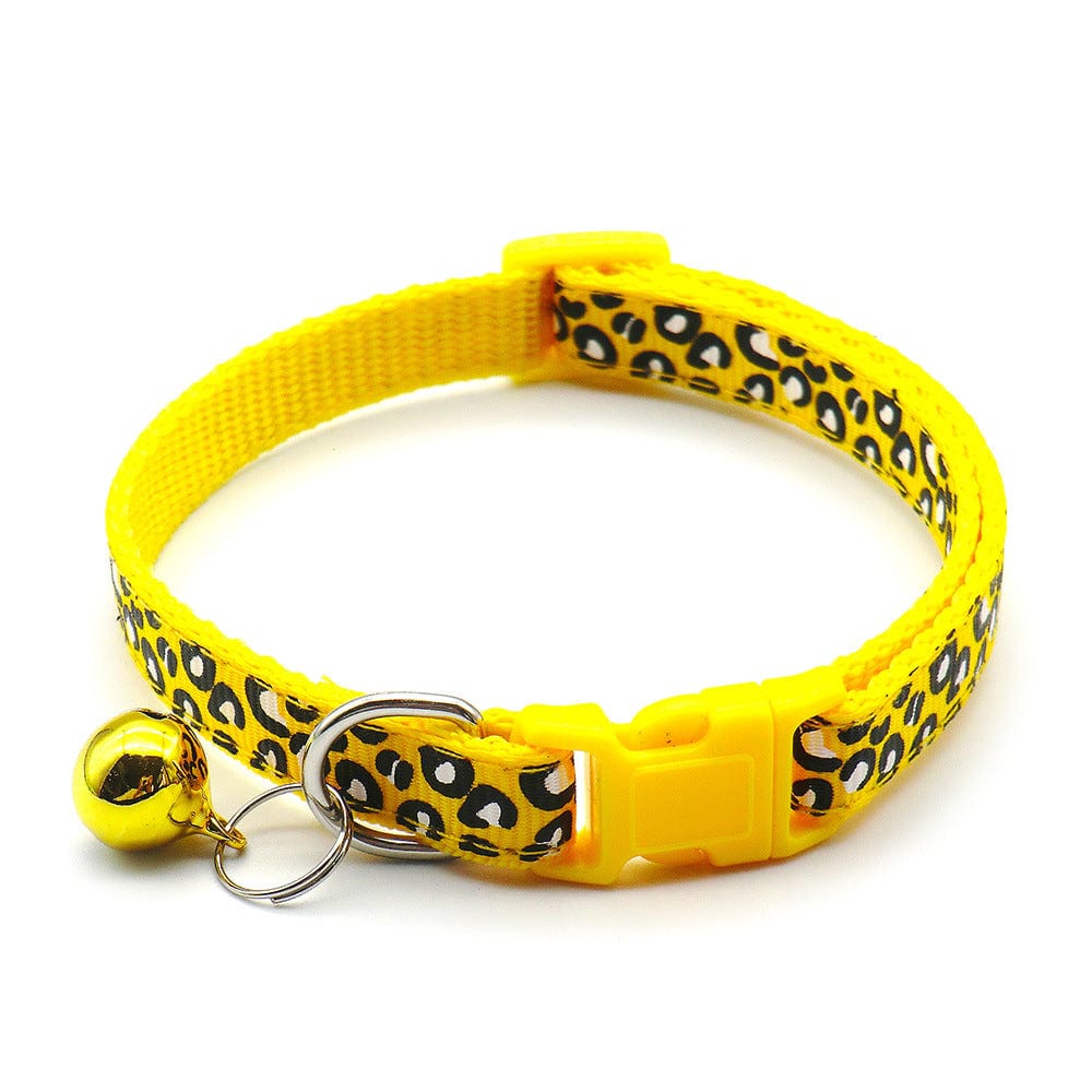 Pet Wiggles Cat Collars Yellow Leopard Collar