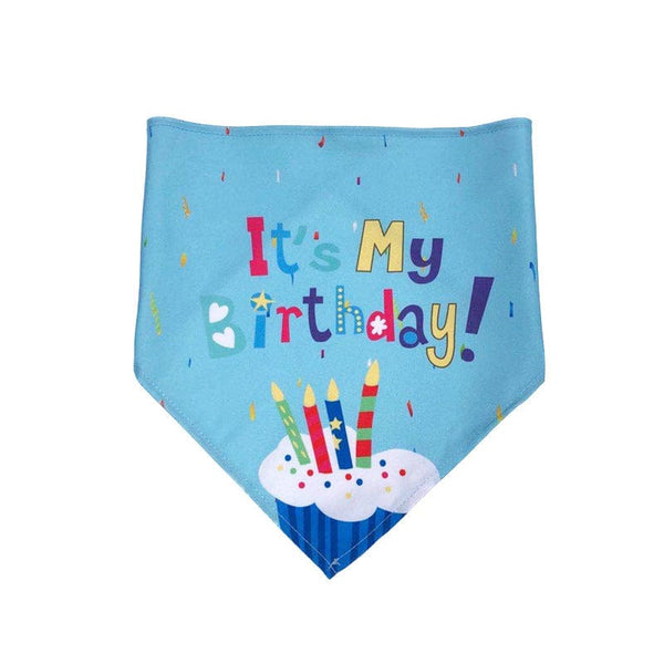 Pet Wiggles Dog Accessories Blue Pet Birthday Triangle