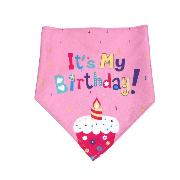 Pet Wiggles Dog Accessories Pink Pet Birthday Triangle