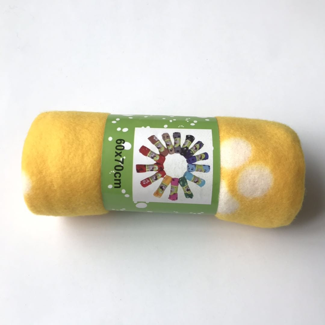 Pet Wiggles Dog Accessories Yellow / 60X70CM Towel Dog Blanket Pet Reversible Fleece