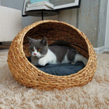 Pet Wiggles Dog Beds Calabash herb Handwoven Cosy Pet Nest