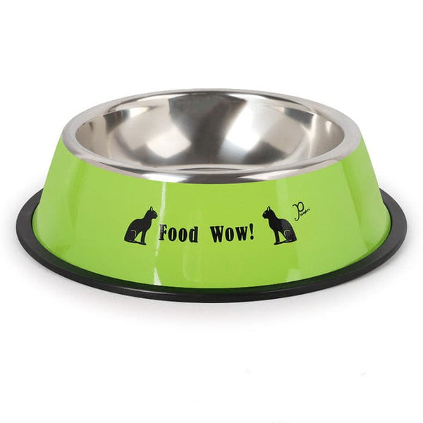 Pet Wiggles Dog Bowls Green / XS Stainless Steel Bowl