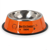 Pet Wiggles Dog Bowls Orange / XS Stainless Steel Bowl