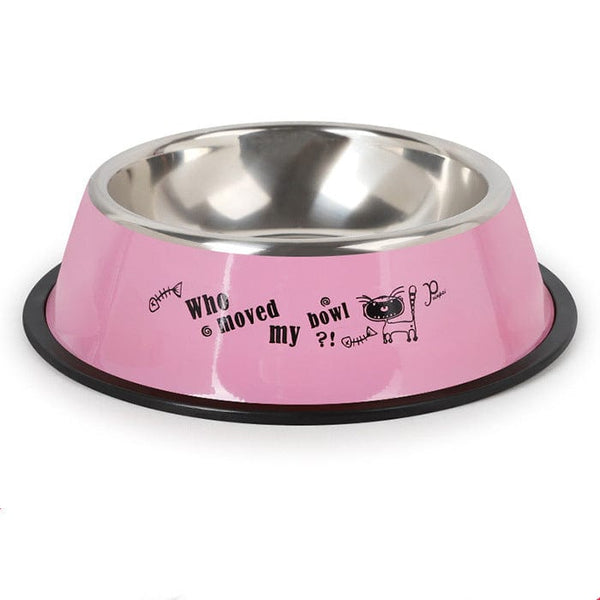 Pet Wiggles Dog Bowls Pink / XS Stainless Steel Bowl