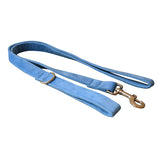 Pet Wiggles Dog Collars Elegant Blue Velvet Dog Collar and Lead Set