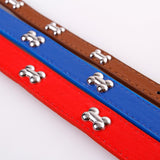 Pet Wiggles Dog Collars Leather Bone Colourful Collar