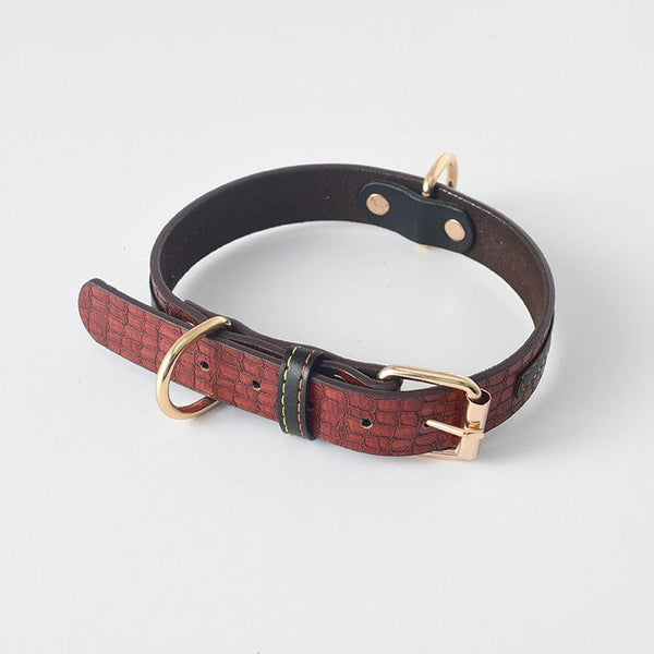 Pet Wiggles Dog Collars Red / 48x2cm Dog Leather Collar