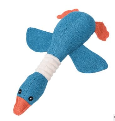 Pet Wiggles Dog Toys Blue Toy Goose