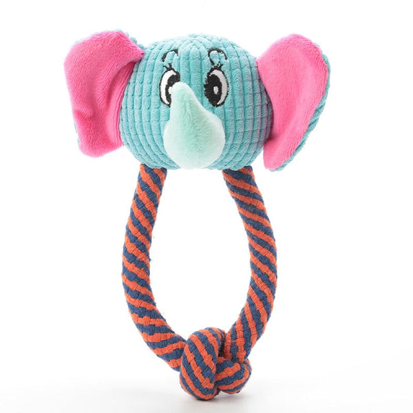 Pet Wiggles Dog Toys Elephant Cotton Rope Toy