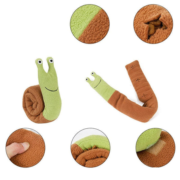Pet Wiggles Dog Toys Interactive Soft Snail Toy