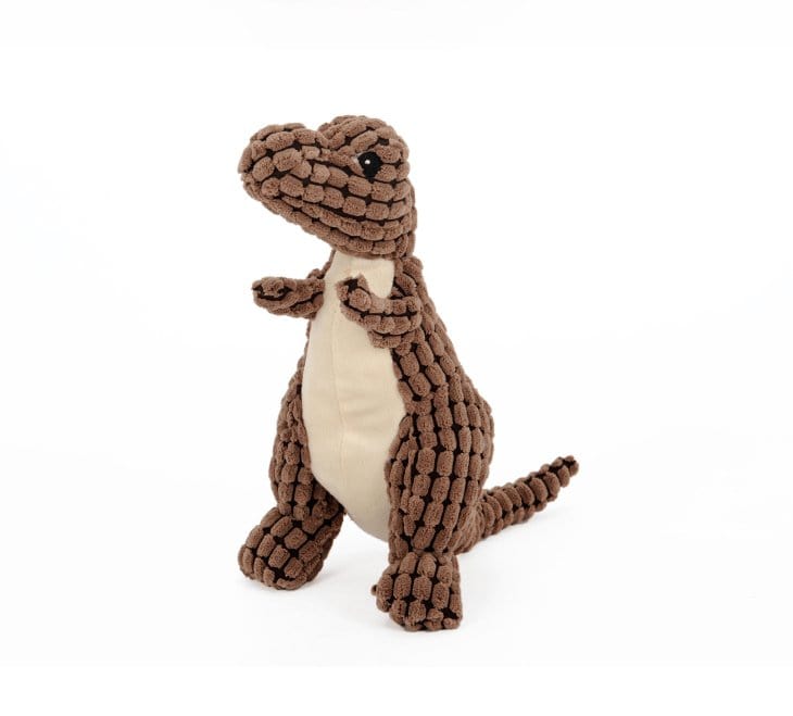 Pet Wiggles Dog Toys Light Brown / 14cm Dinosaur Plush Toy