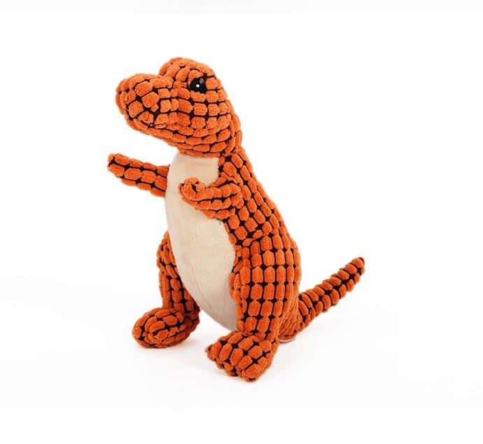 Pet Wiggles Dog Toys Orange / 14cm Dinosaur Plush Toy