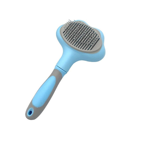 Pet Wiggles Grooming and Health Blue Easy-Release Pet Grooming Comb