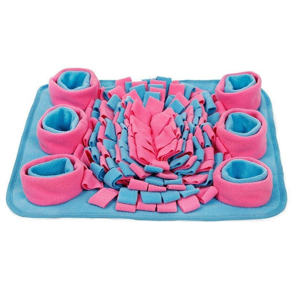 Pet Wiggles Grooming and Health Pink & Blue Snuffle Mat